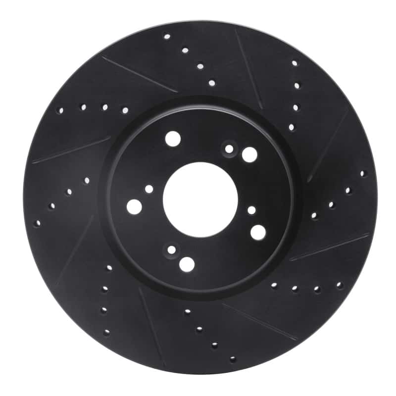 R1 Concepts — R1 04-08 Acura TL Front Right Drilled & Slotted Black Brake Rotor
R1 Brake Rotor Drill - view 1
