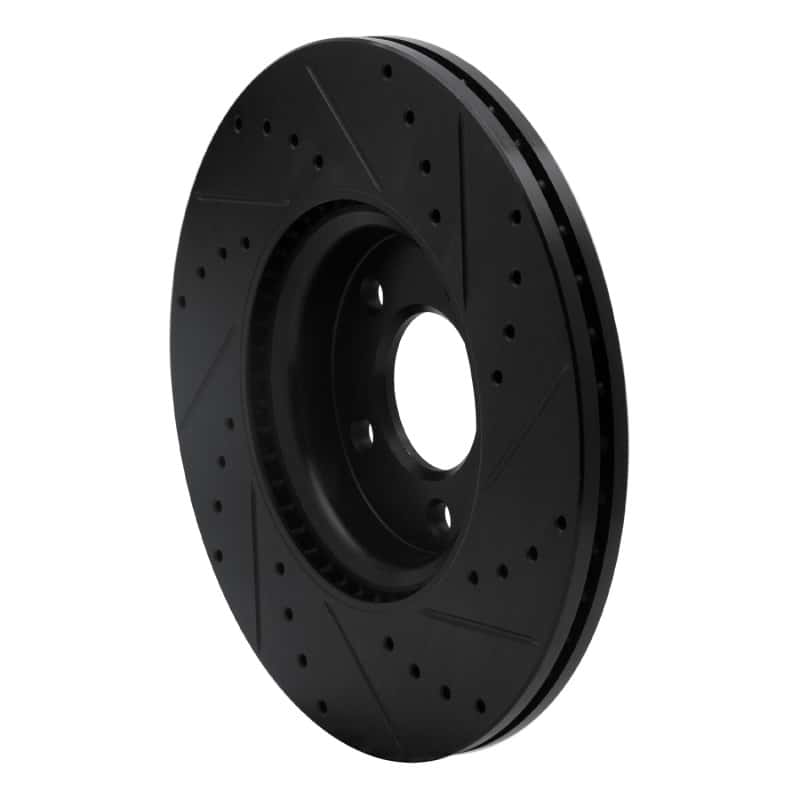 R1 Concepts — R1 07-13 Mazda 3 Front Left Drilled & Slotted Black Brake Rotor
R1 Brake Rotor Drill - view 4