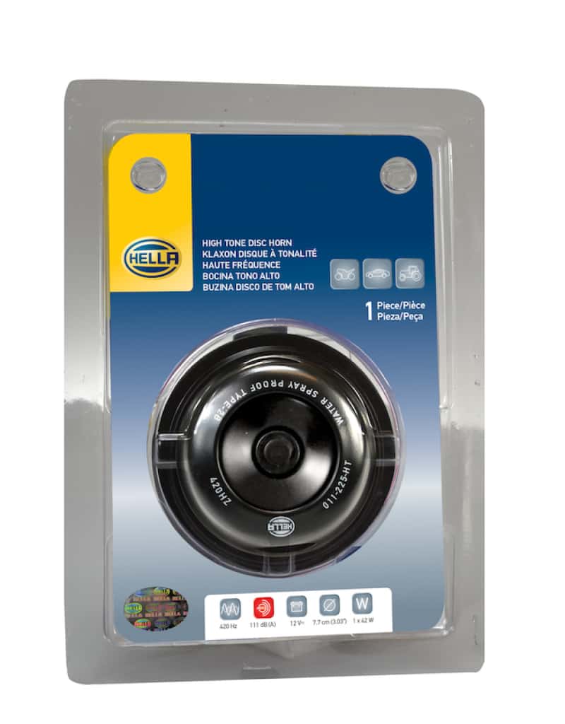Hella — Hella Horn Bl Blk Disc Ht 77Mm 12V Univ
Horn - view 1