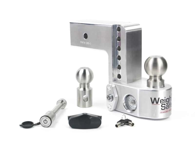 Weigh Safe — Weigh Safe 6in Drop Hitch w/Built-in Scale & 3in Shank (10K/21K GTWR) w/WS05 - Aluminum - view 1