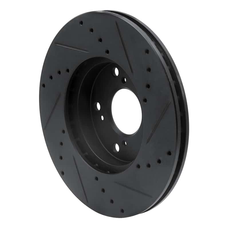 R1 Concepts — R1 06-15 Honda Civic Front Left Drilled & Slotted Black Brake Rotor
R1 Brake Rotor Drill - view 4