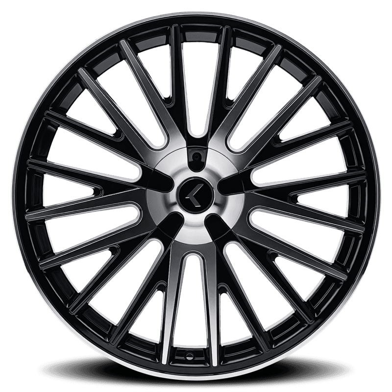Kraze Wheels — Kraze KR185 Double Down 22x8.5 / 5x112/114.3 BP / 38mm Offset / 73mm Hub Gloss Black Machined Wheel
KRAZE KR185 - view 3