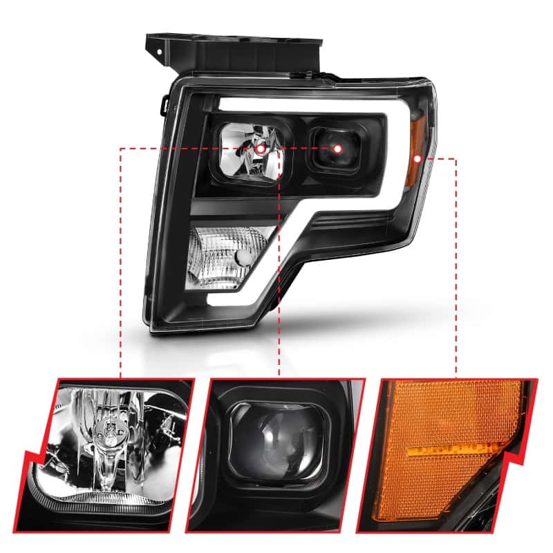 ANZO — ANZO 2009-2014 Ford F-150 Projector Light Bar H.L Black Amber
Head Light Set
HdLtSet - view 4