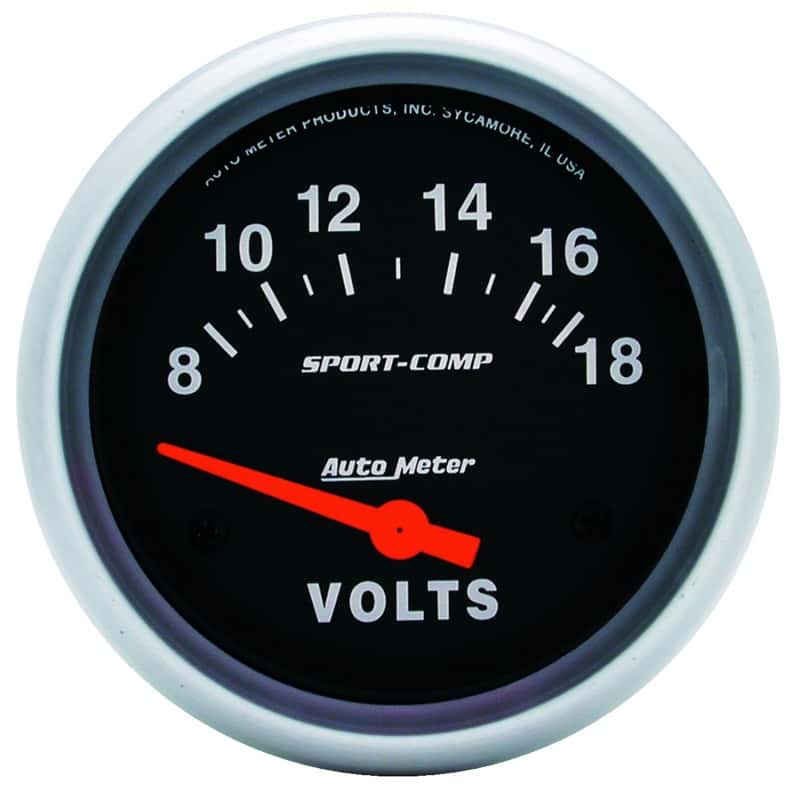 AutoMeter — Autometer Sport-Comp 2 5/8in 8-18 Volt Short Sweep Electric Voltmeter Gauge
2-5/8" VOLTMETER, 8- - view 4