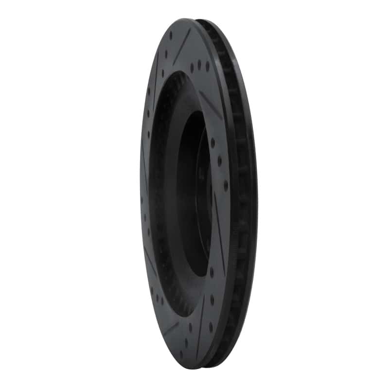 R1 Concepts — R1 93-95 Mazda RX-7 Rear Right Drilled & Slotted Black Brake Rotor
R1 Brake Rotor Drill - view 4