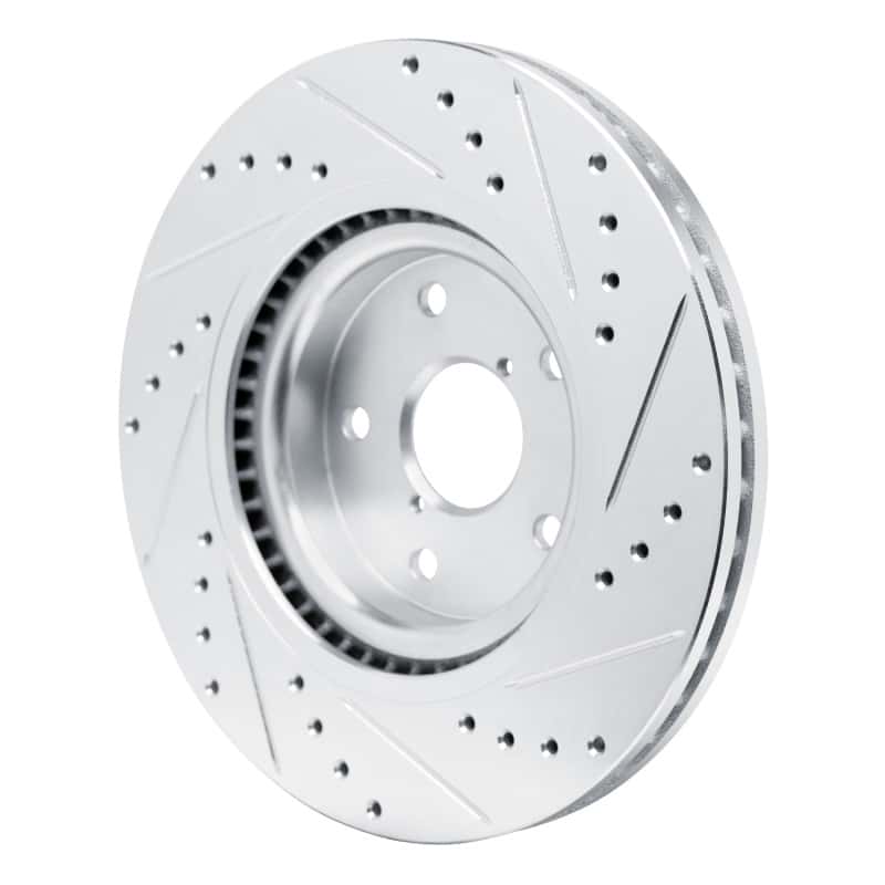 R1 Concepts — R1 2020-2025 Subaru WRX Front Left Drilled & Slotted Silver Brake Rotor
R1 Brake Rotor Drill - view 4