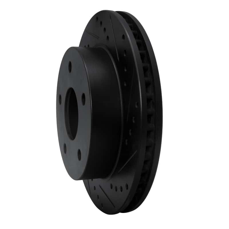 R1 Concepts — R1 00-01 Dodge Ram 1500 Pickup Front Right Drilled & Slotted Black Brake Rotor
R1 Brake Rotor Drill - view 2
