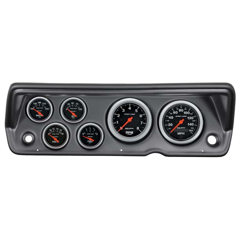 AutoMeter — Autometer Sport-Comp 70-76 Duster/ Demon/ Dart Dash Kit 6pc Tach / MPH / Fuel / Oil / WTMP / Volt
GA KT ABODY 70-76 SC - view 1