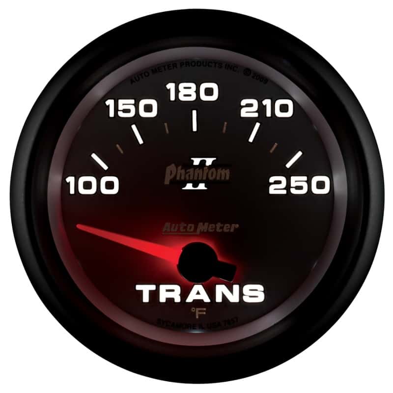 AutoMeter — AutoMeter Gauge Transmission Temp 2-5/8in. 100-250 Deg. F Electric Phantom II
2-5/8" TRANS TEMP, 1 - view 10