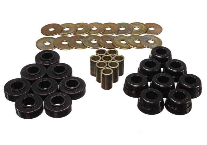 Energy Suspension — Energy Suspension GM Body Mount Set W/Hardware - Black
BodyMntBshKt - view 2