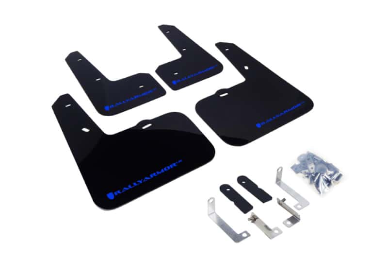 Rally Armor — Rally Armor 12-18 Hyundai Veloster Black UR Mud Flap w/ Blue Logo
Mud Flap - view 1