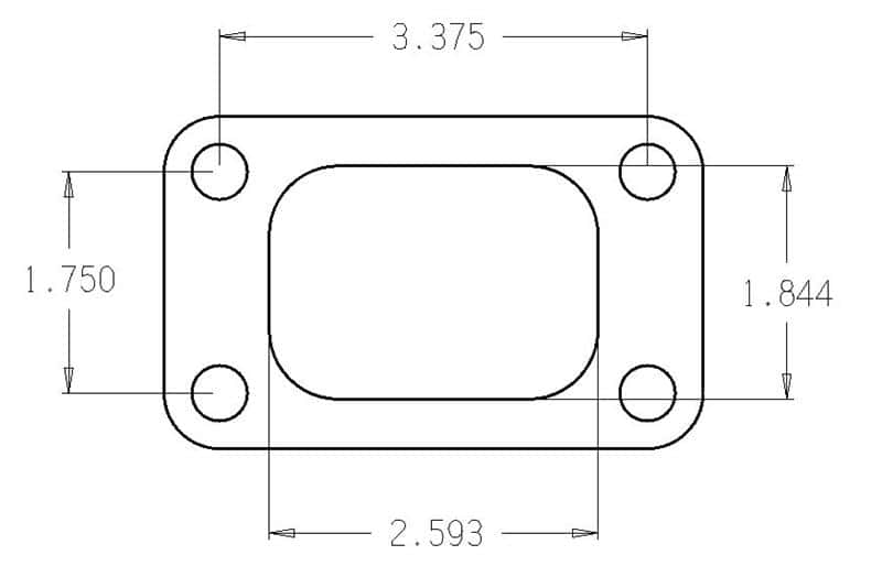 Cometic Gasket — Cometic Turbo FLG T3/T4 Turbine Inlet Exhaust Gasket
Turbo Inlet Gasket - view 1