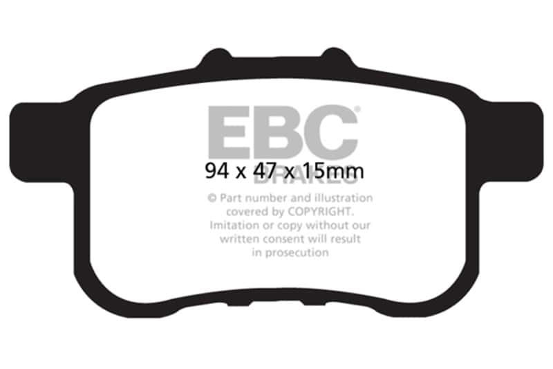 EBC — EBC 13+ Honda Accord Coupe 2.4 LX Ultimax2 Rear Brake Pads
Disc Brake Pad - view 1