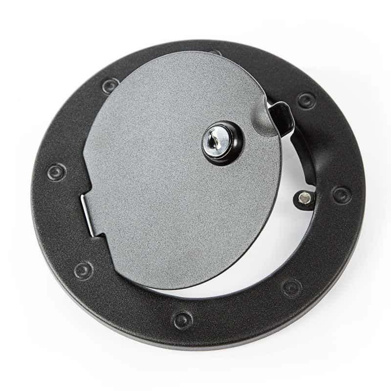 Rugged Ridge — Rugged Ridge 07-18 Jeep Wrangler JK Textured Black Locking Gas Cap Door
FuelFillerDoorCvr
OFFROAD_EXTERIOR - view 3