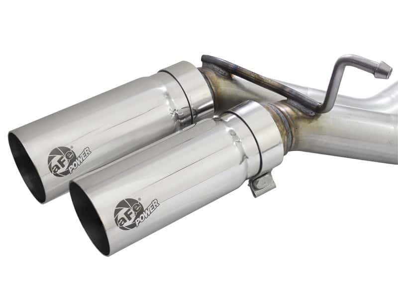 aFe — aFe Rebel 3in 409 SS Cat-Back Exhaust 2021 Ford F-150 V6 2.7L/3.5L (tt)/V8 5.0L w/ Polished Tips
Cat-Back Exhaust - view 2