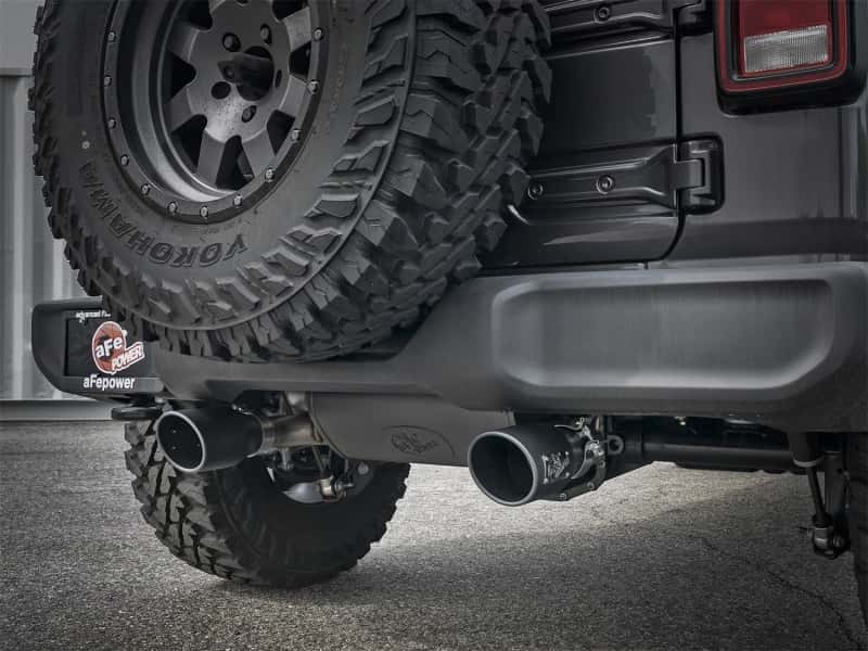 aFe — aFe Rebel Series 2.5in 409 SS Axle-Back Exhaust w/ Black Tips 2018+ Jeep Wrangler (JL) V6 3.6L
Axle-Back Exhaust - view 7