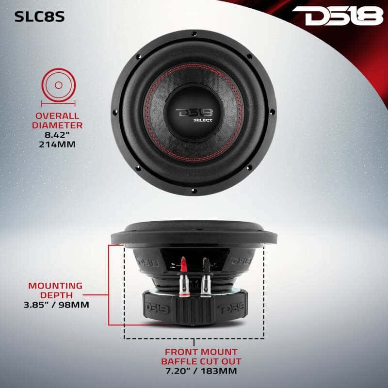 DS18 — DS18 8in Select Subwoofer 200 Watts RMS 4 ohm SVC - view 3