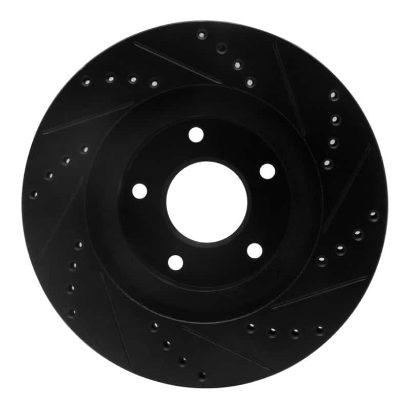 R1 Concepts — R1 02-06 Infiniti I35 Front Left Drilled & Slotted Black Brake Rotor
R1 Brake Rotor Drill - view 5