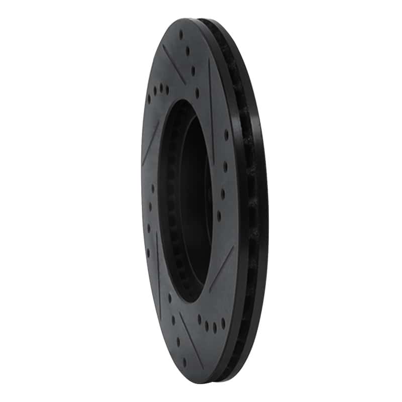 R1 Concepts — R1 84-87 Toyota Corolla (US/Canada) Front Left Drilled & Slotted Black Brake Rotor
R1 Brake Rotor Drill - view 4