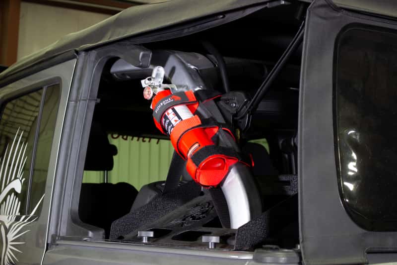 Fishbone Offroad — Fishbone Offroad Padded Roll Bar Red Fire Extinguisher Holder - view 9