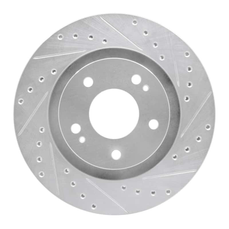R1 Concepts — R1 05-22 Mitsubishi Outlander PHEV Front Right Drilled & Slotted Silver Brake Rotor
R1 Brake Rotor Drill - view 1