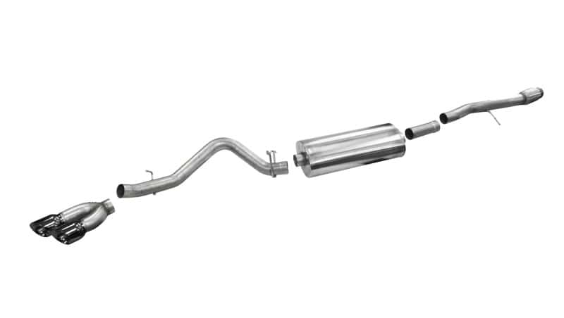 CORSA Performance — Corsa 2014-19 Sierra/Silverado 1500 Crew/Dbl / Short/Std. Bed 6.2L V8 Black Sport Single SideCB Exht
Exhaust - view 1