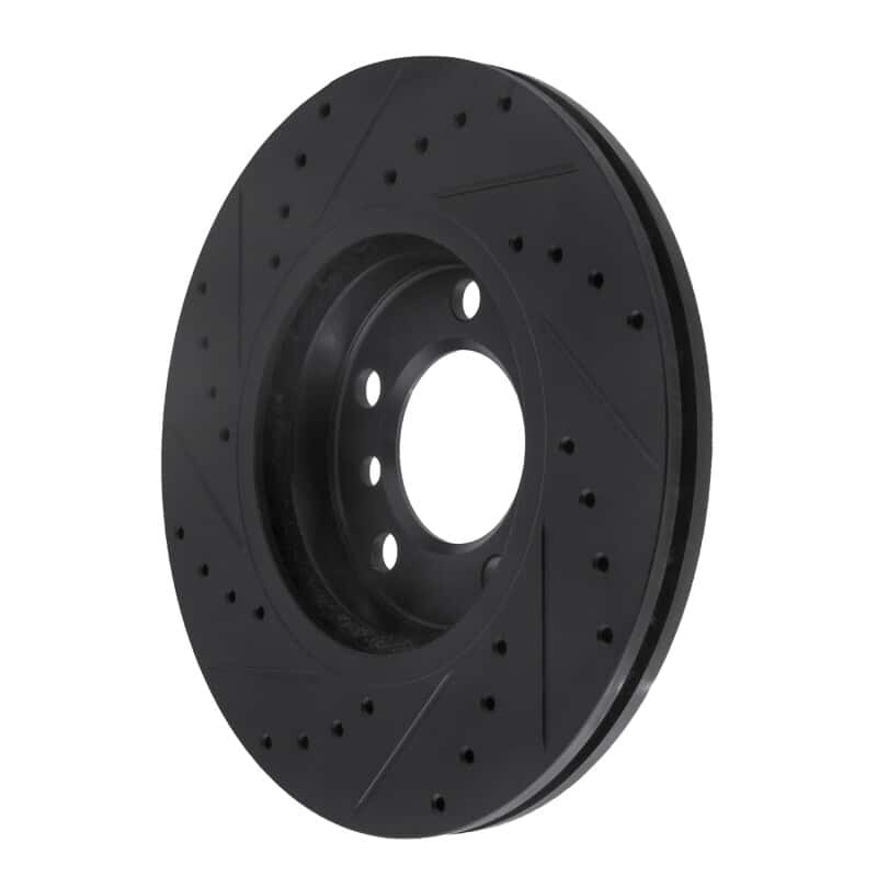 R1 Concepts — R1 11-16 Mini Cooper Paceman Front Right Drilled & Slotted Black Brake Rotor
R1 Brake Rotor Drill - view 4