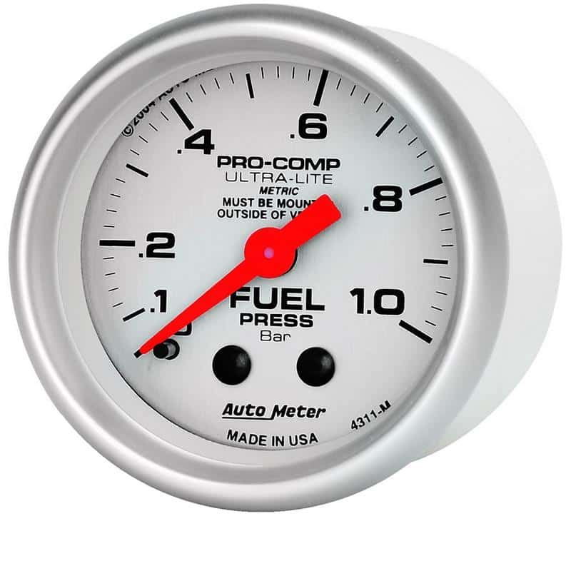 AutoMeter — Autometer Ultra-Lite 52mm 0-1.0 Bar Mechanical Fuel Pressure Gauge
2" FUEL PRESS, 0-1.0 - view 3