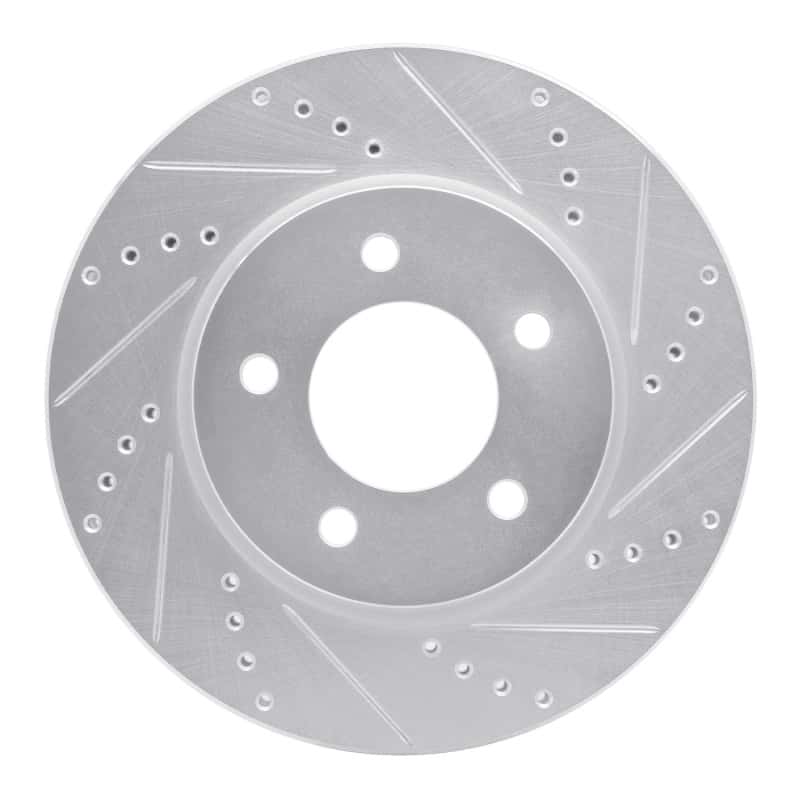 R1 Concepts — R1 04-08 Chrysler Pacifica Front Right Drilled & Slotted Silver Brake Rotor
R1 Brake Rotor Drill - view 1