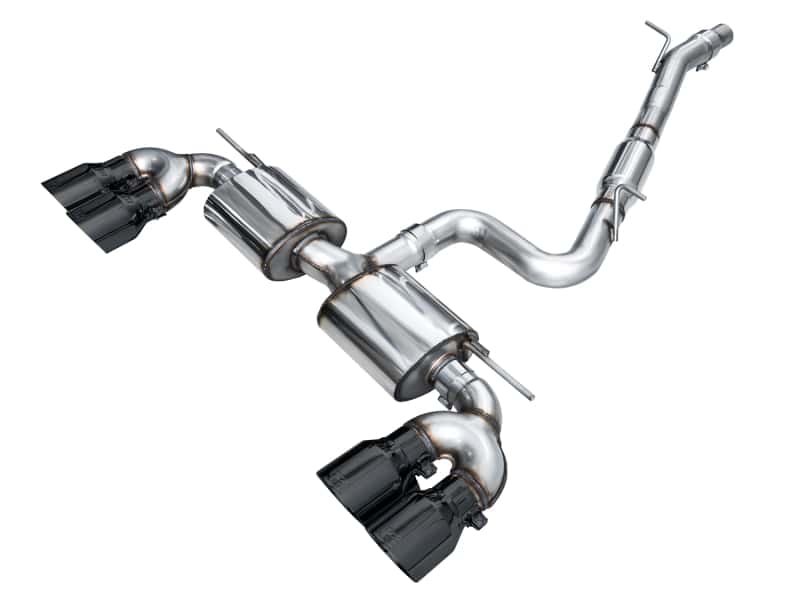 AWE Tuning — AWE MK8 Volkswagen Golf R 3in Touring Edition Quad Exhaust - Diamond Black Tips
Touring Catback - view 1