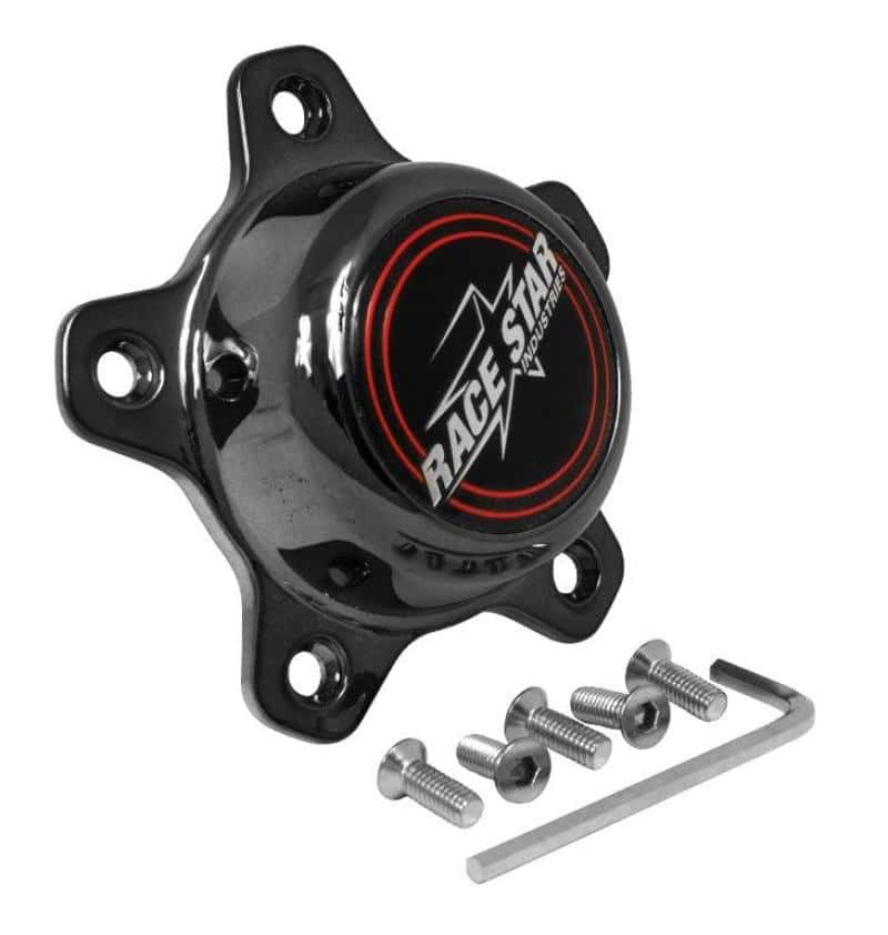 Race Star — Race Star 5 Lug Cap Tall Plastic Dark Star (incl. Medallion & Screws) - view 2