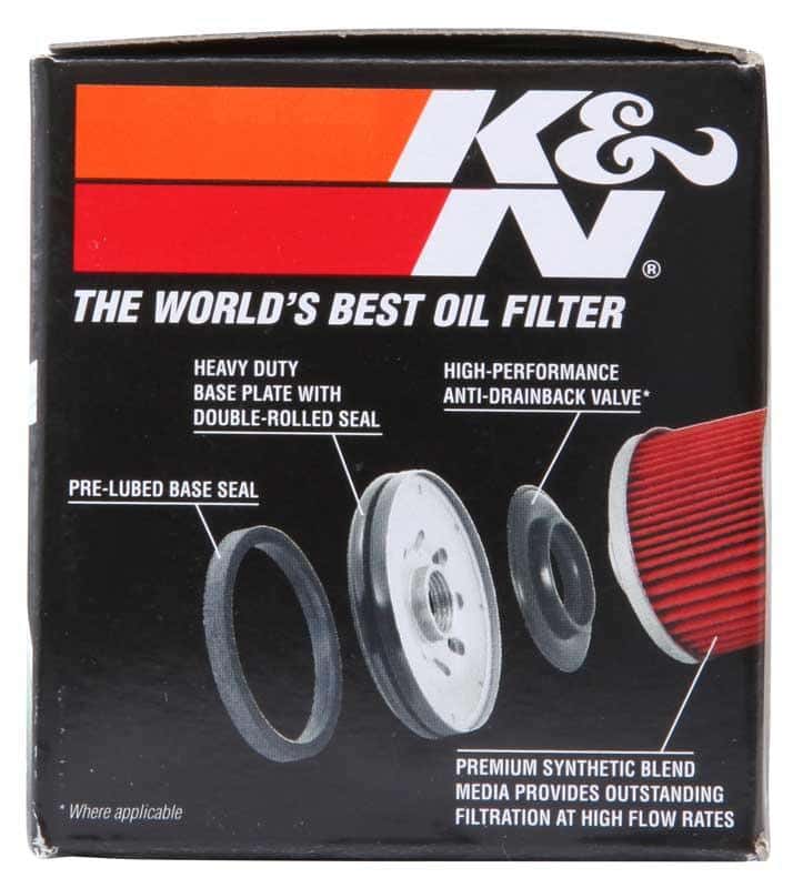 K&N Engineering — K&N Suzuki / Arctic Cat / Cagiva / Kawasaki / Kymco / Aprilia 2.813in OD x 3.031in H Oil Filter - view 4