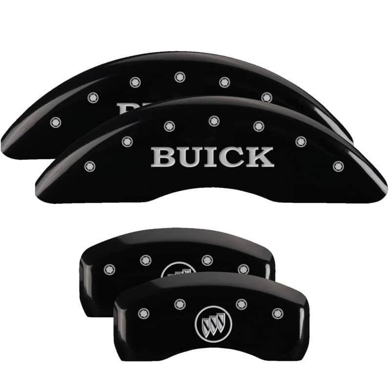 MGP — MGP 4 Caliper Covers Engraved Front Buick Engraved Rear Buick Shield Black finish silver ch
Caliper Covers - view 1