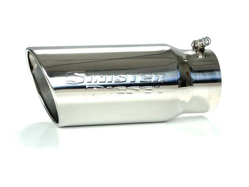 Sinister Diesel — Sinister Diesel Universal Polished 304 Stainless Steel Exhaust Tip (5in to 6in)
Exhaust Tip - view 4