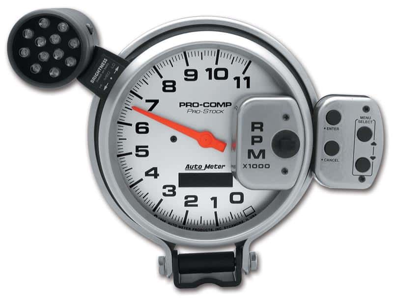 AutoMeter — AutoMeter Gauge Tach 5in. 11K RPM Pro-Stock Pedestal W/ Super Lite & Peak Mem Ul
5" TACH, 11,000 RPM, - view 2