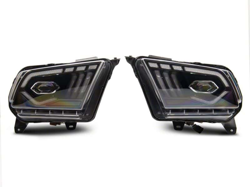 Raxiom — Raxiom 10-12 Ford Mustang w/ Factory Halogen LED Projector Headlights- Blk Housing (Clear Lens)
Headlights - view 2