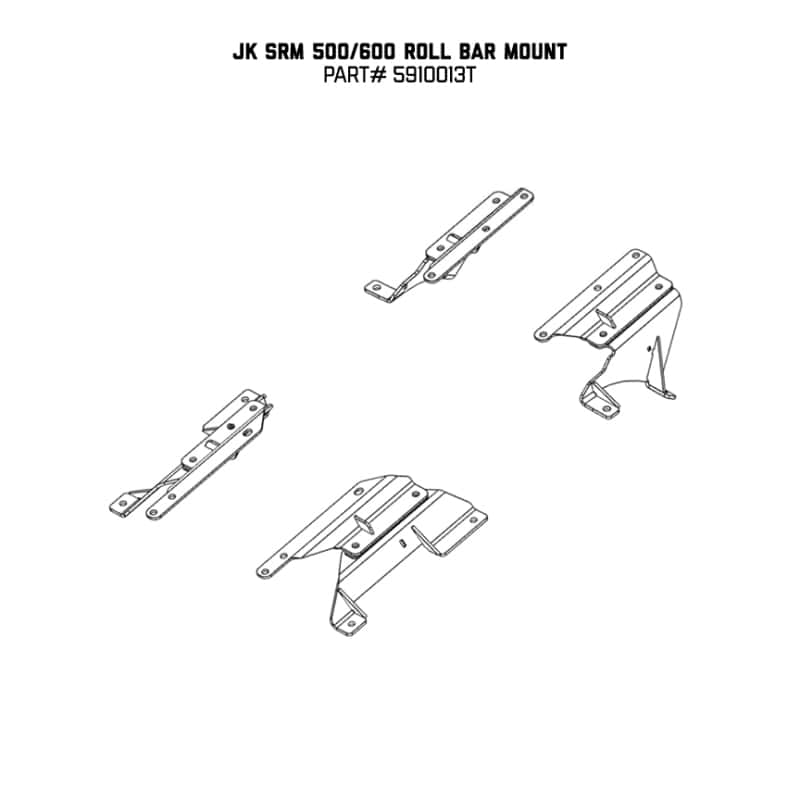 Go Rhino — Go Rhino 07-17 Jeep Wrangler 4dr Mouinting Kit for SRM Rack
SRM Mount Kit - view 5