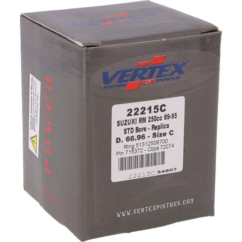 Vertex Pistons — Vertex Piston 89-95 Suzuki RM 250 250cc Cast Replica Piston Kit - view 5