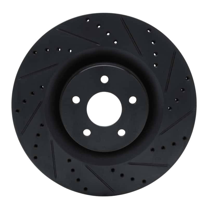 R1 Concepts — R1 16-18 Ford Focus Front Right Drilled & Slotted Black Brake Rotor
R1 Brake Rotor Drill - view 1