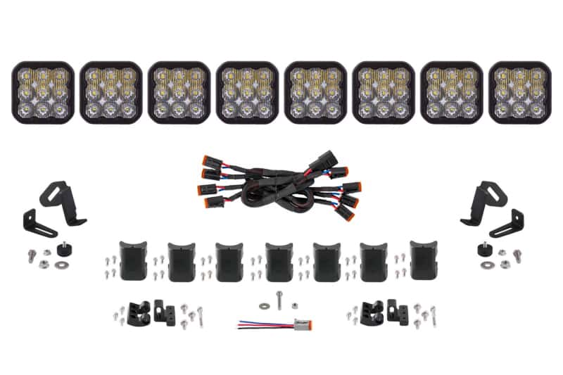 Diode Dynamics — Diode Dynamics SS5 Sport Universal CrossLink 8-Pod Lightbar - White Driving - view 1