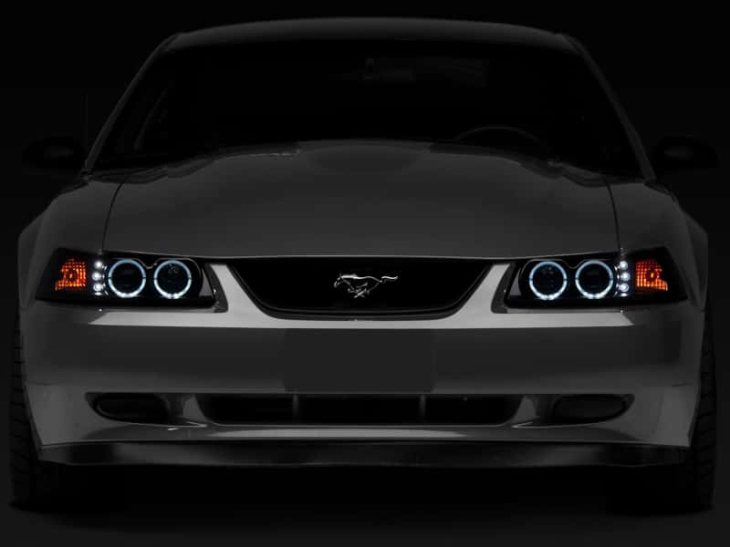Raxiom — Raxiom 99-04 Ford Mustang Dual LED Halo Projector Headlights- Black Housing (Smoked Lens)
Headlights - view 9