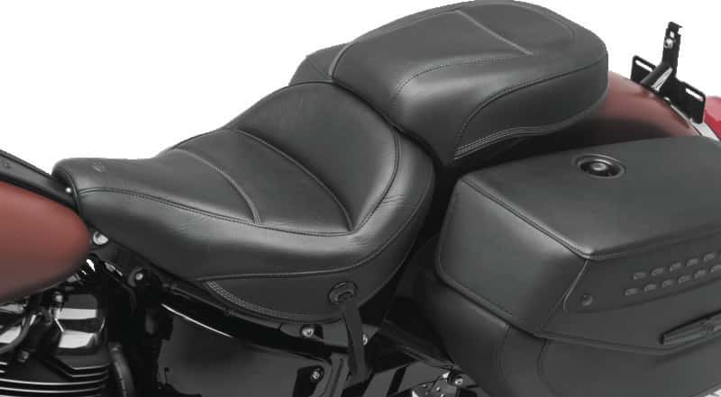 Mustang Motorcycle — Mustang 18-21 Harley Heritage Classic & Deluxe Standard Touring Solo Seat - Black - view 3