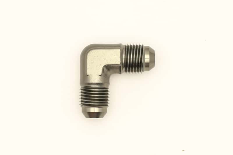 DeatschWerks — DeatschWerks 6AN Male Flare To 6AN Male Flare 90-Degree Coupler Fitting - view 3