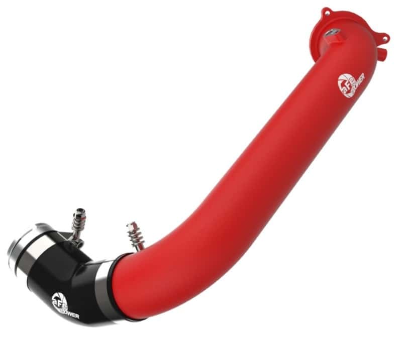 aFe — aFe BladeRunner Red 2-3/4in Aluminum Charge Pipe 2021 Toyota Supra GR (A90) I4-2.0L (t) B48
Hot Charge Pipe - view 2