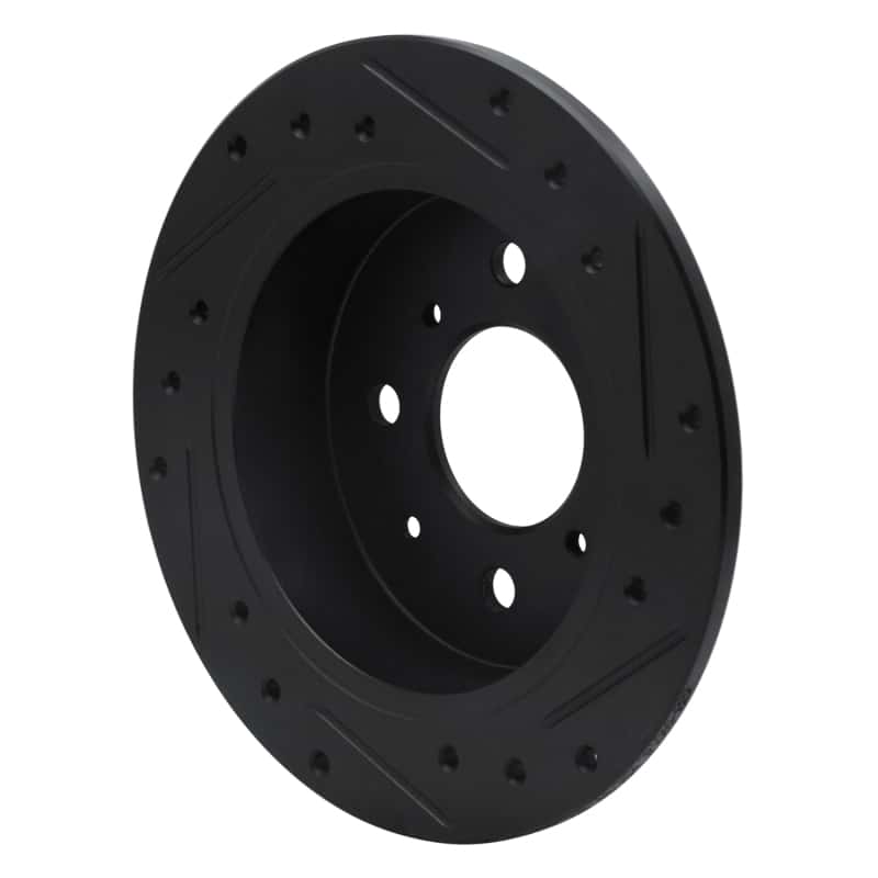R1 Concepts — R1 88-01 Acura Integra Rear Left Drilled & Slotted Black Brake Rotor
R1 Brake Rotor Drill - view 4
