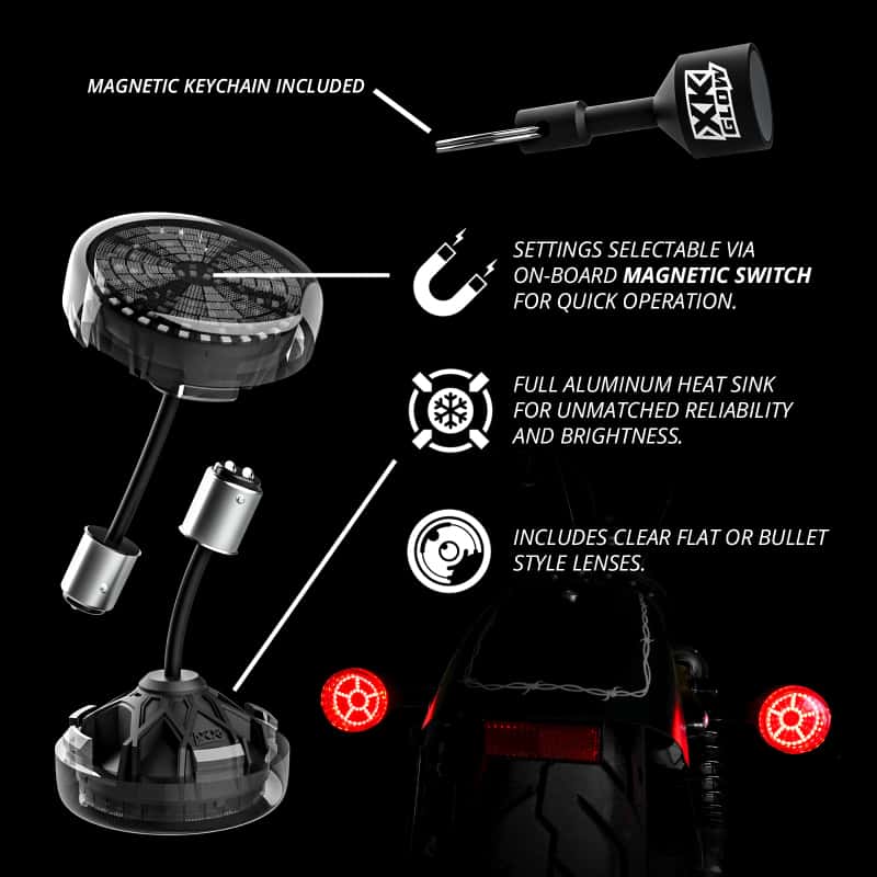 XKGLOW — XK Glow Pro Series MotoTurnz - 1156 Flat Style Rear - view 2