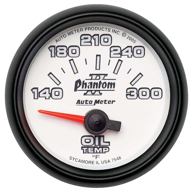 AutoMeter — Autometer Phantom II 52mm Short Sweep Electronic 140-300 Deg F Oil Temperature Gauge
2-1/16" OIL TEMP, 14 - view 1