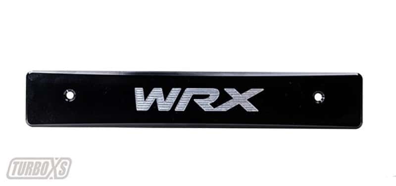 Turbo XS — Turbo XS 08-14 Subaru WRX/STi Billet Aluminum License Plate Delete Black Machined WRX Logo
License Cover - view 1