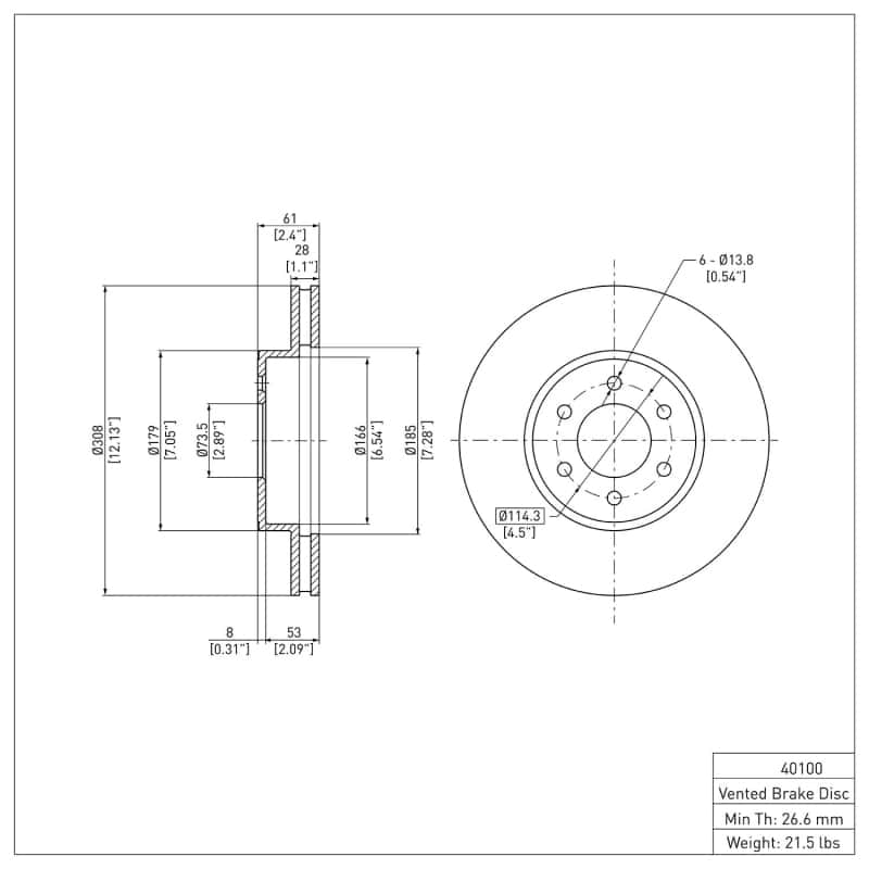 DFC — DFC 03-03 Dodge Durango Front Brake Rotor
DFC Brake Rotor - view 6