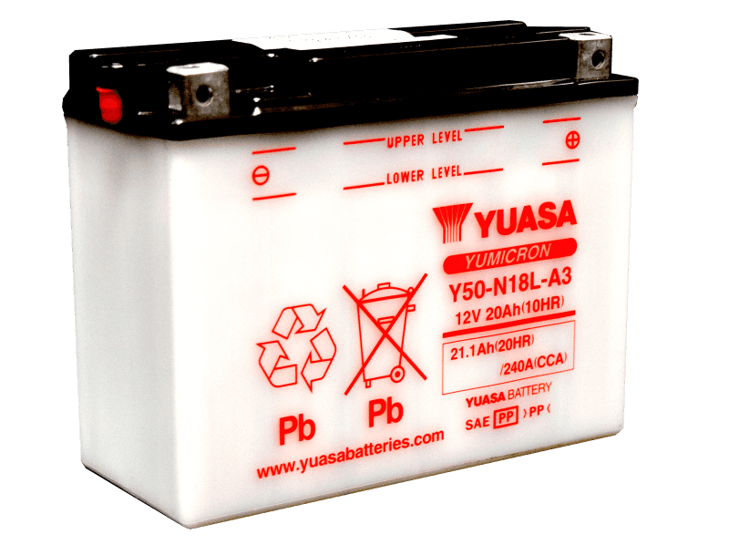 Yuasa Battery — Yuasa Y50-N18L-A3 Yumicron 12-Volt Battery - view 2